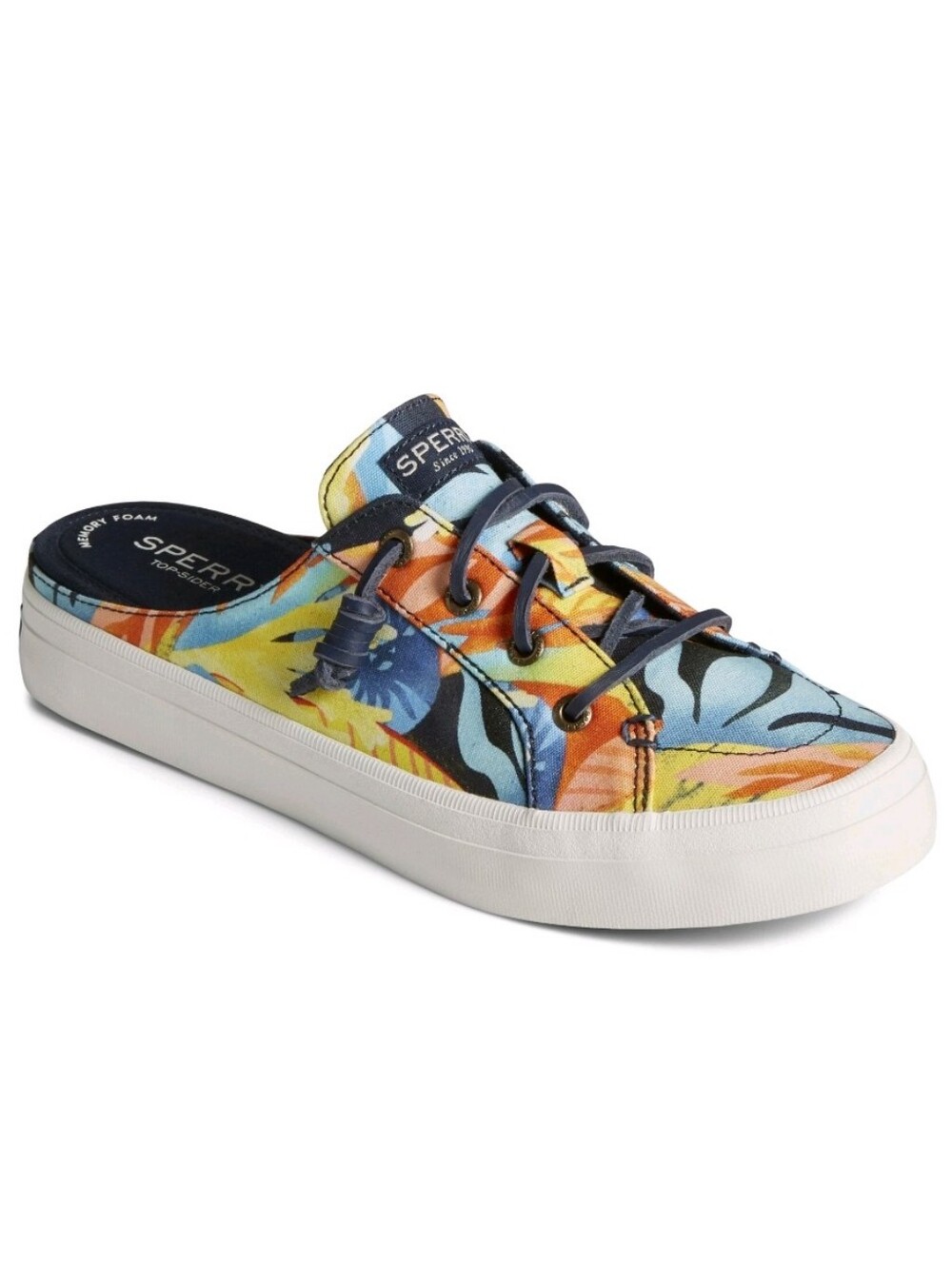 NEW! Sperry Crest Vibe Mule Sneaker Tropical Slip On Multicolored Slip Ons 8.5